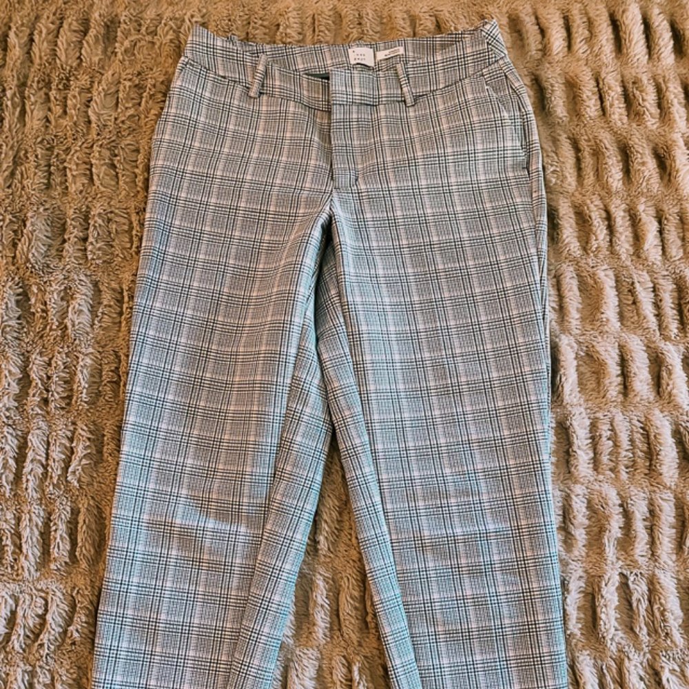 Plaid Pixie Cut Work Pants